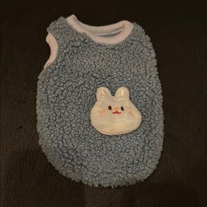 Cozy Blue Pet Sweater with Cute Animal Design